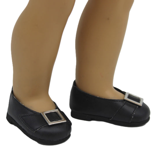 Black Buckle Flats