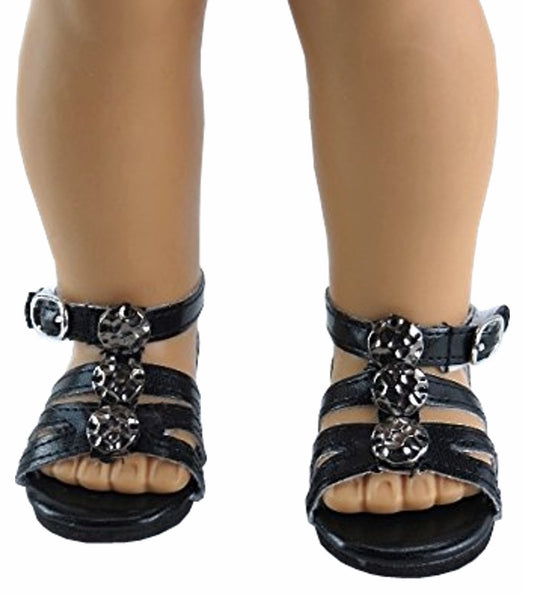 Black Gladiator Sandals