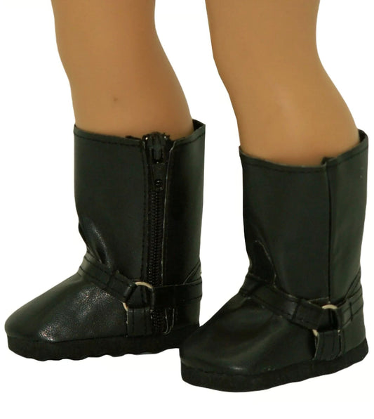 Black Harness Riding Boots