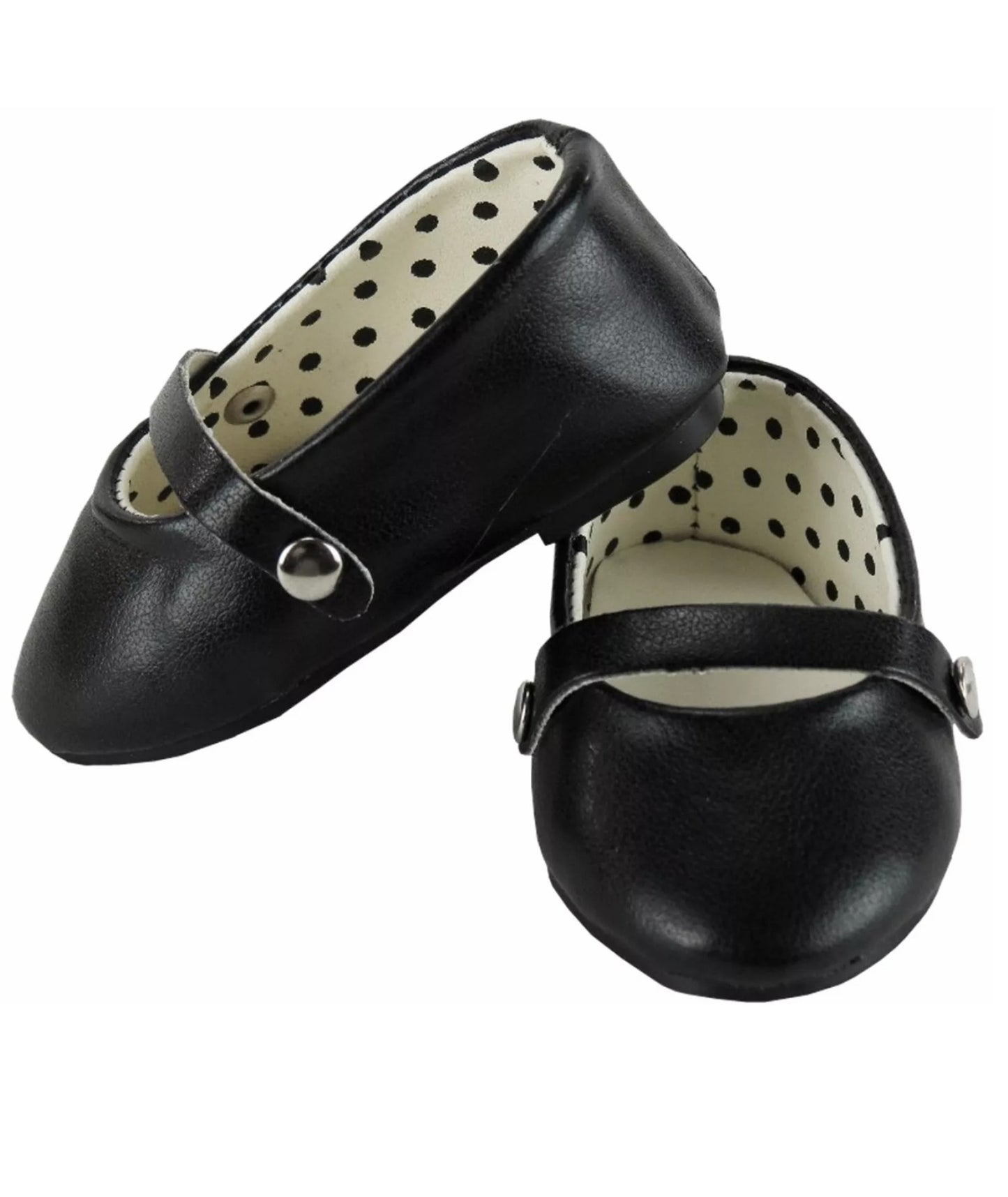 Black Ballet Flats with Polka Dots