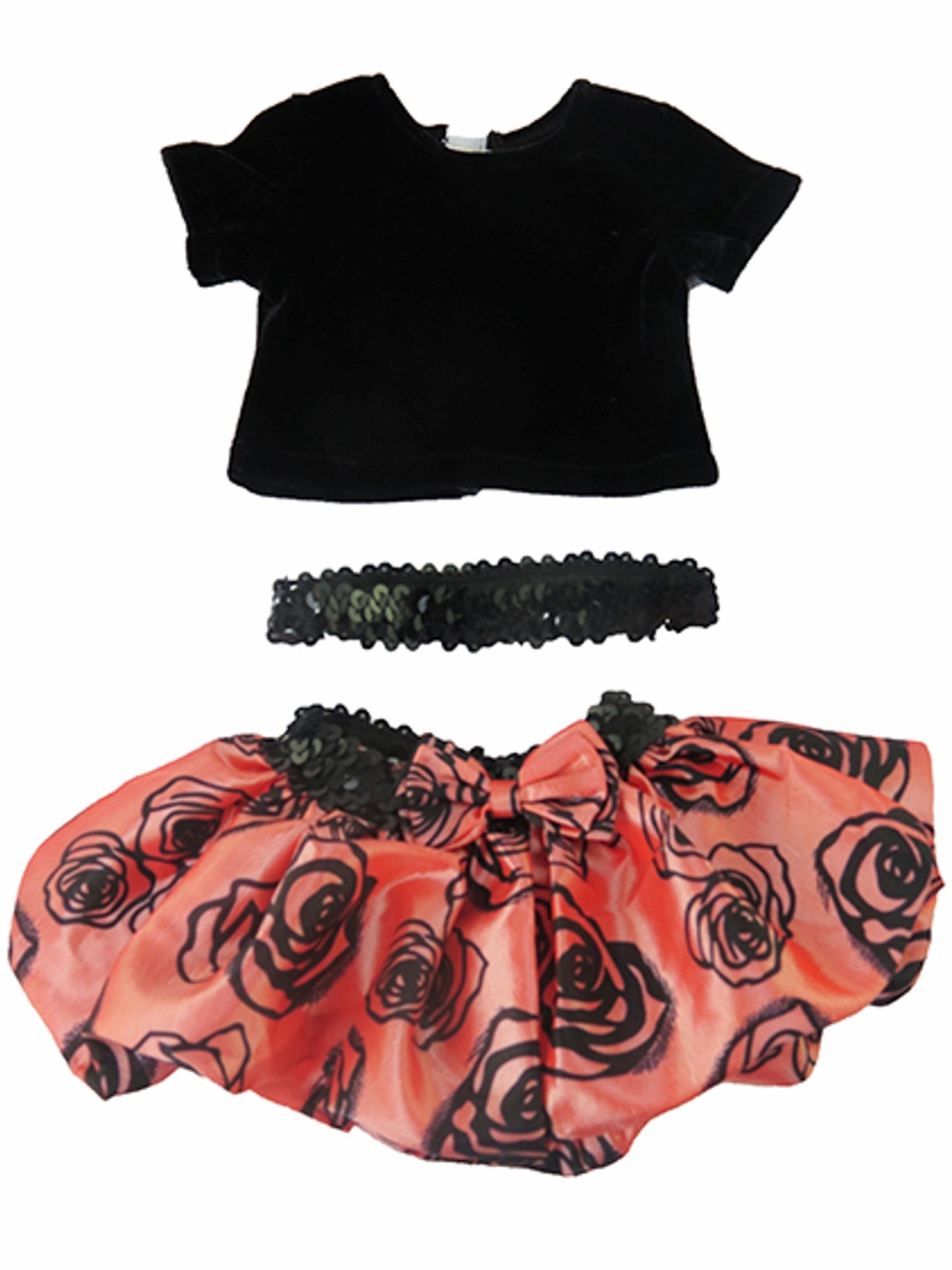 Black Top & Pink Skirt