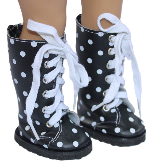 Black Polka Dot Boots