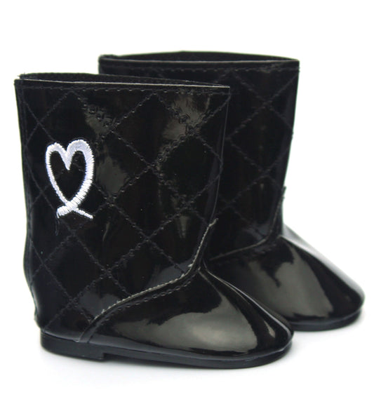 Black "Quilted" Boots
