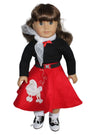 Red Poodle Skirt Set