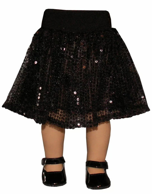 Black Sequin Skirt