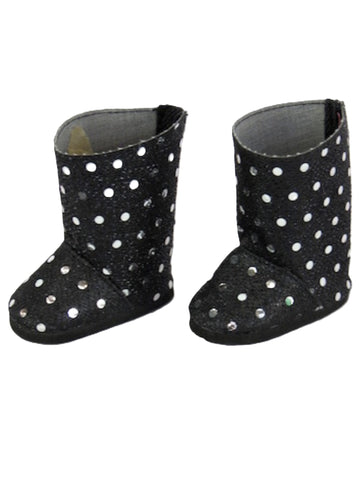 Black Boots w/ Silver Sequins