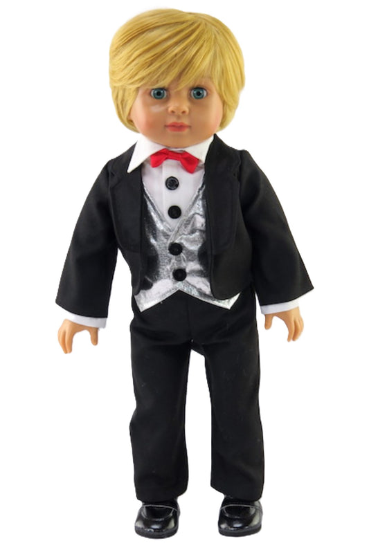 Black Tuxedo w/ Silver Vest