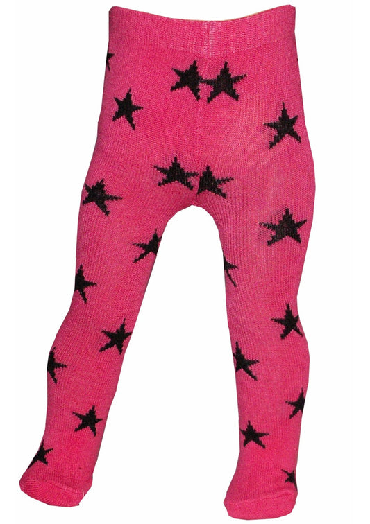 Dark Pink Tights w/ Stars