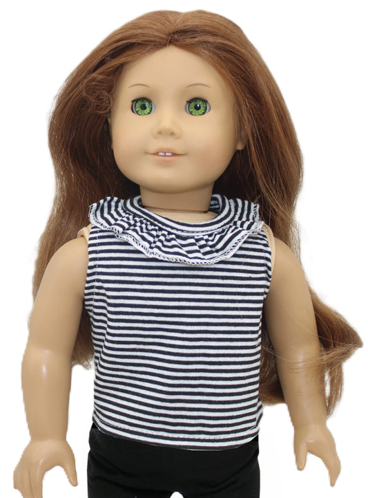Black Stripe Sleeveless Tee