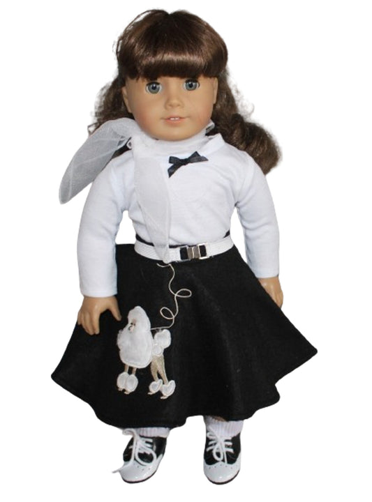 Black Poodle Skirt Set