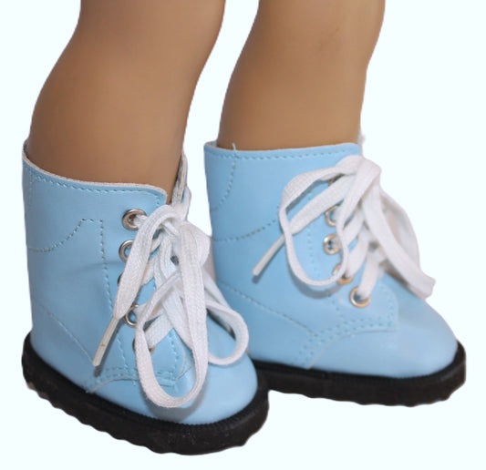 Blue Chunky Boots