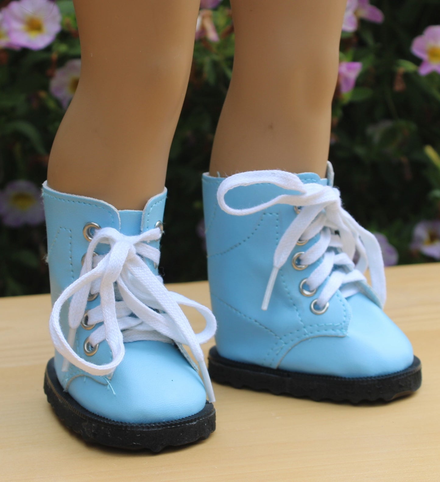 Blue Chunky Boots