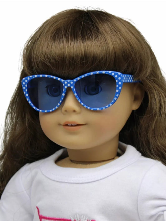 Blue Polka Dot Sunglasses