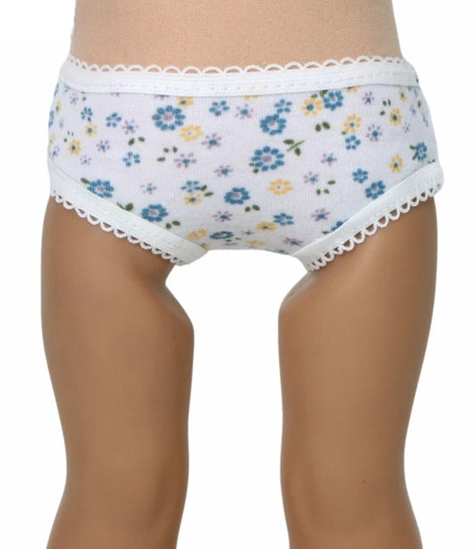 Blue Floral Low Rise Panty