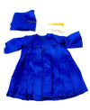 Blue Graduation Cap & Gown