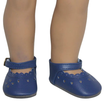 Navy Mary Janes w/Hearts