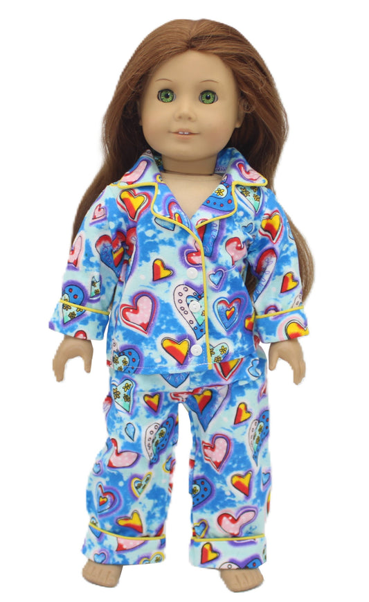 Blue Hearts Pajamas