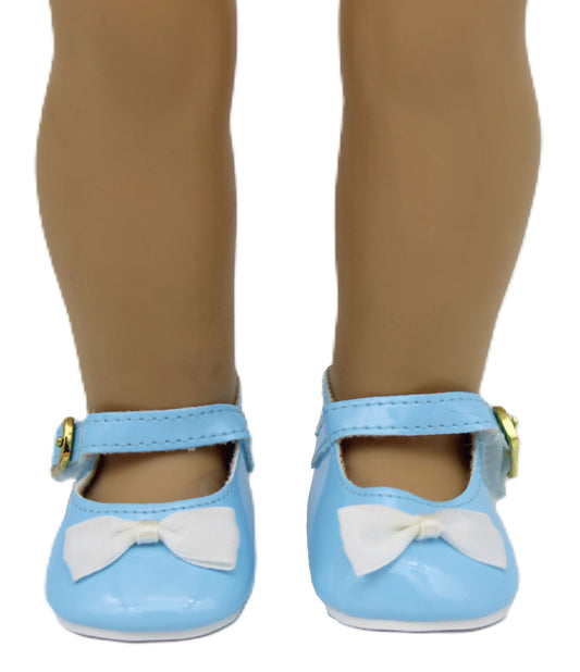 Blue Mary Janes w/Bows
