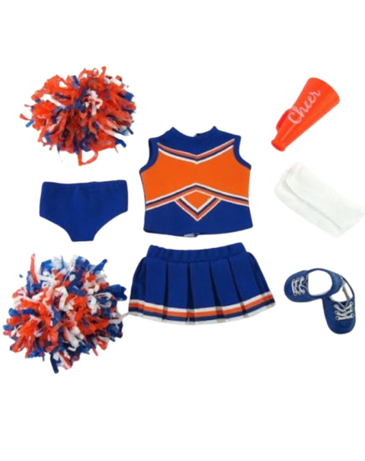 Blue & Orange Cheerleader Set
