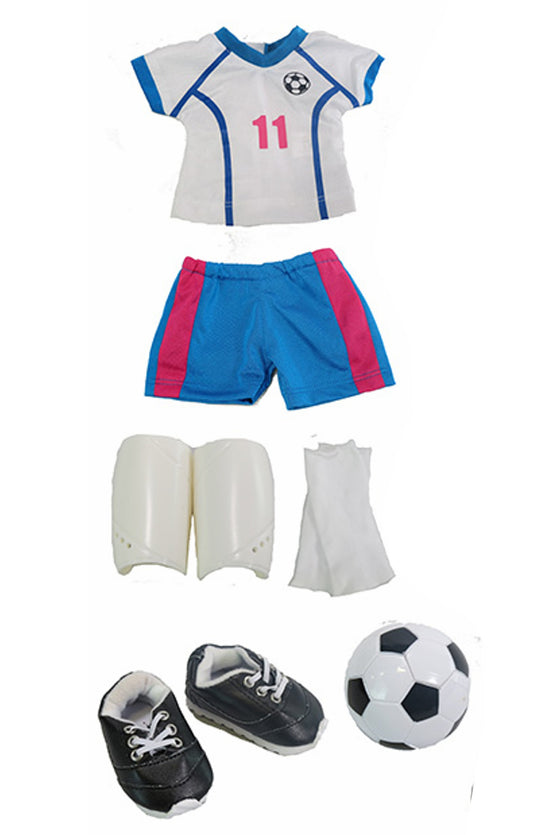 6 pc Blue & Pink Soccer Set