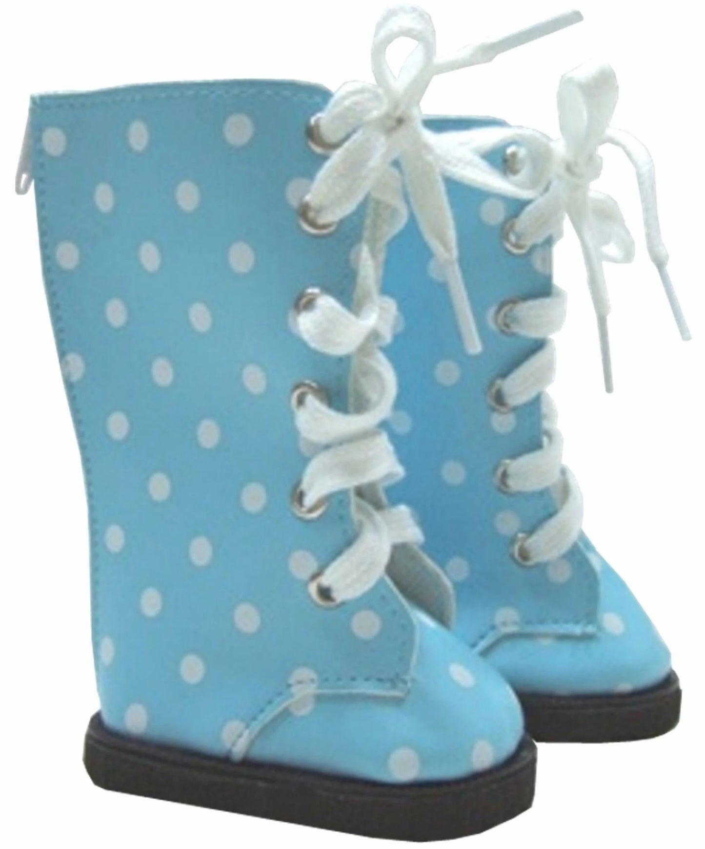 Blue Polka Dot Boots