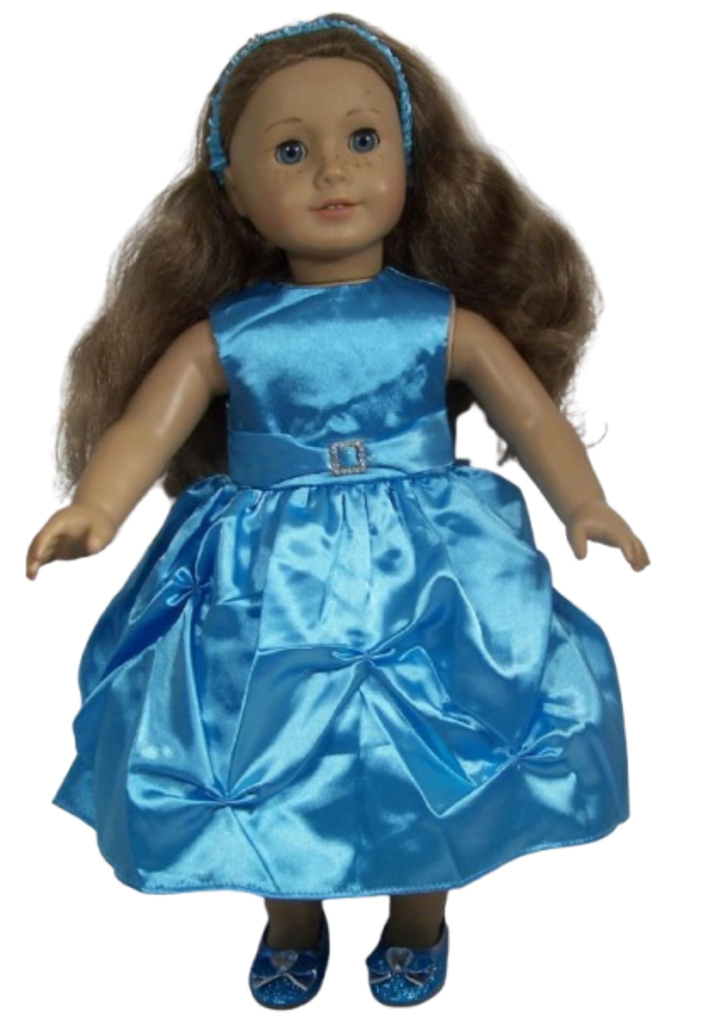 Blue Satin Dress & Jacket
