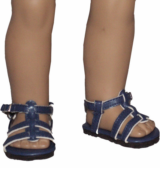 Dark Blue Strappy Sandals