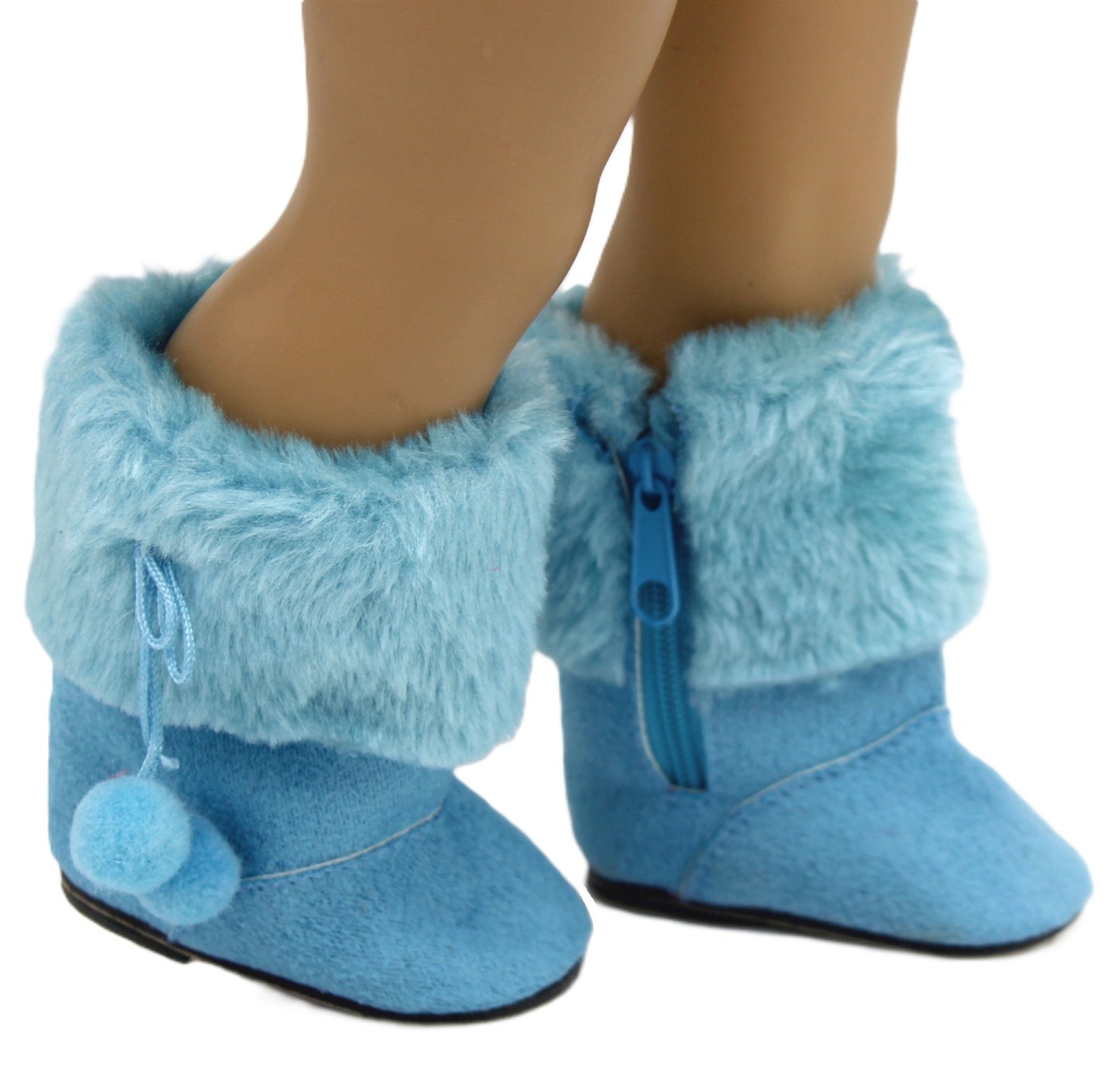 Blue Fur Boots