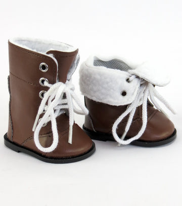 Brown Boots w/Fur Trim