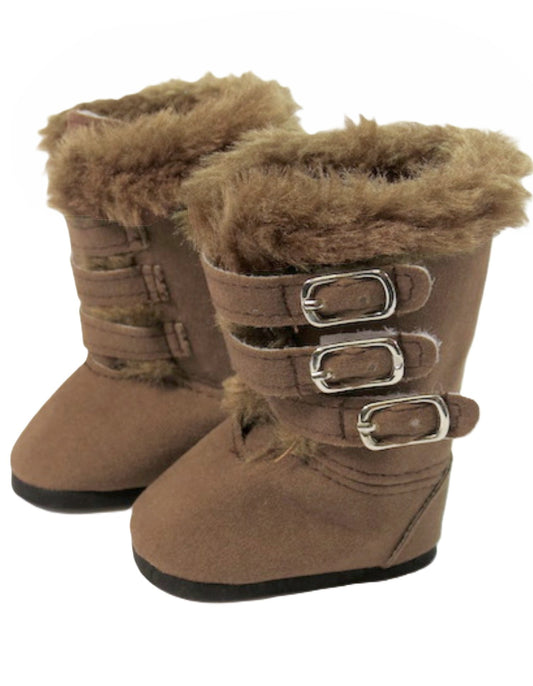 Brown Buckle Boots