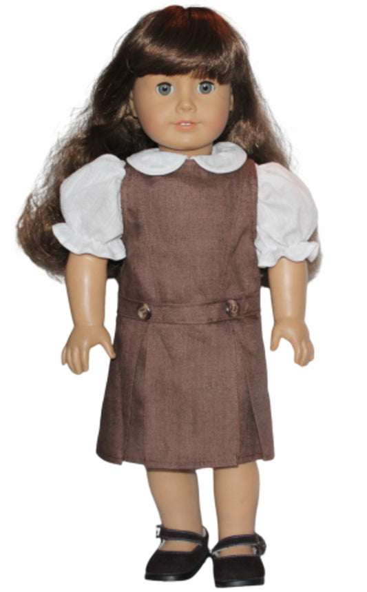 Brown Linen Jumper w/Blouse