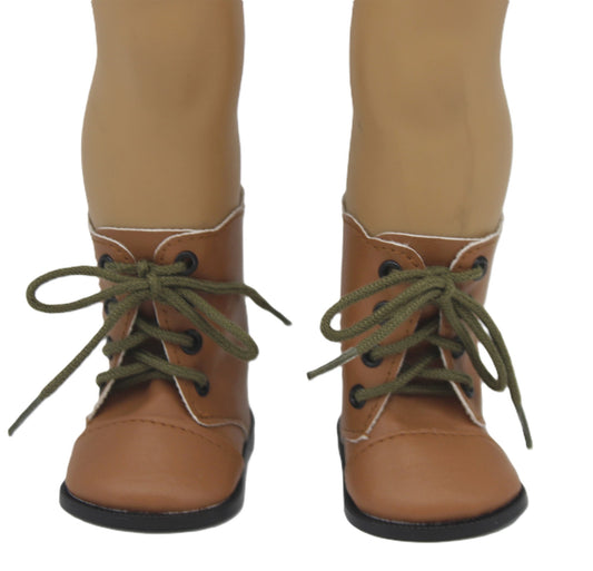 Brown Scalloped Boots