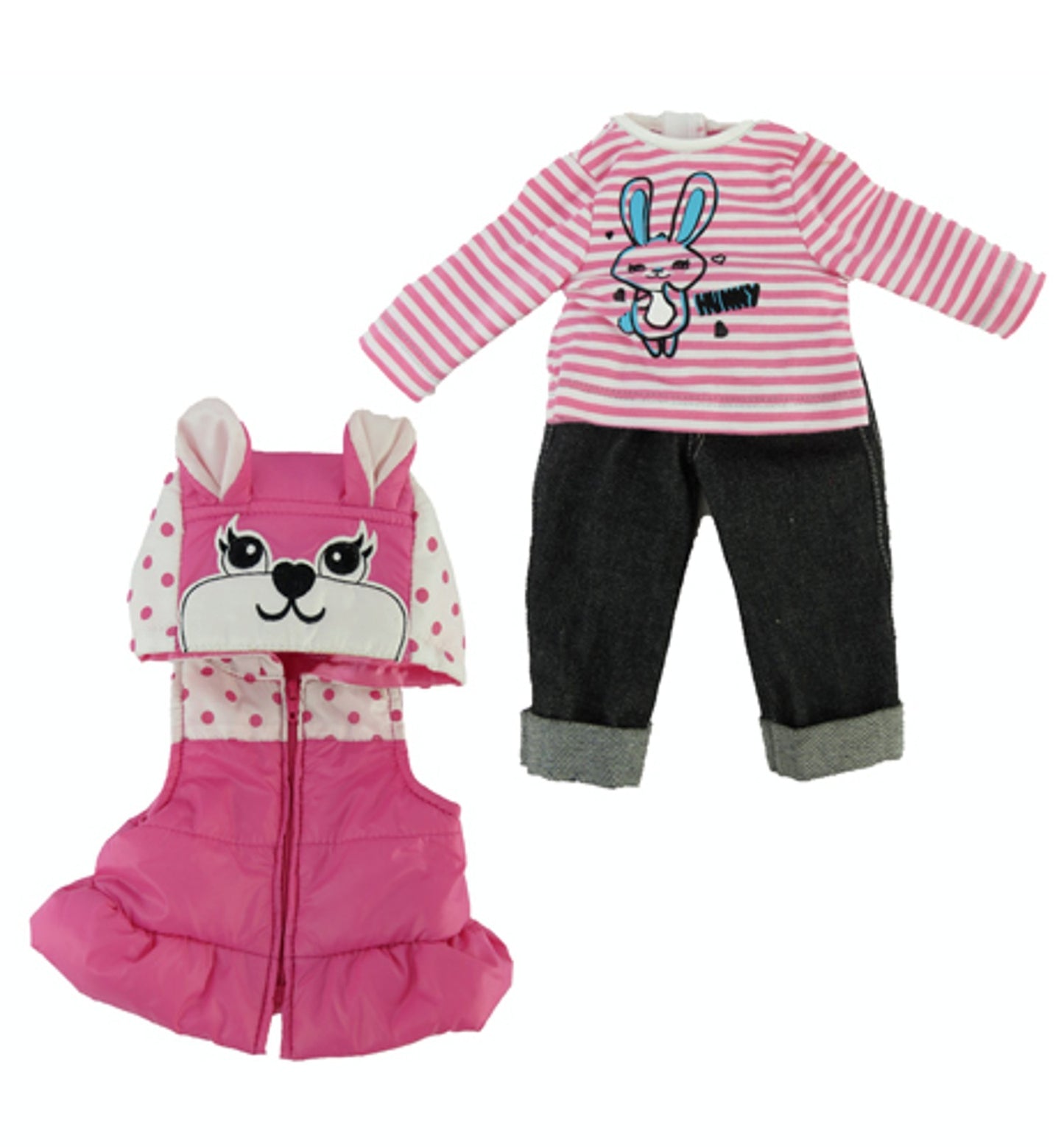 Bunny Vest & Jeans Set