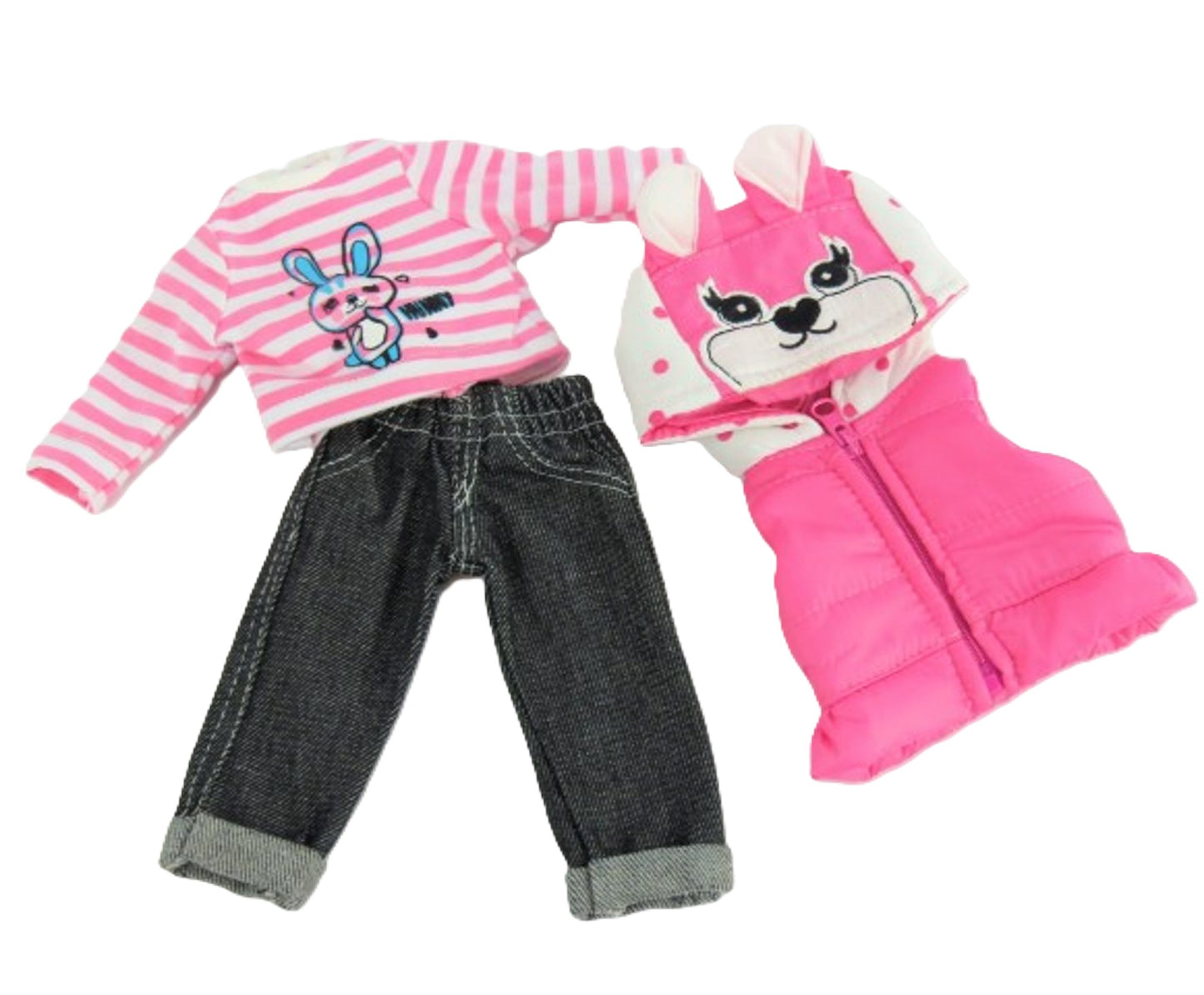 Bunny Vest & Jeans Set