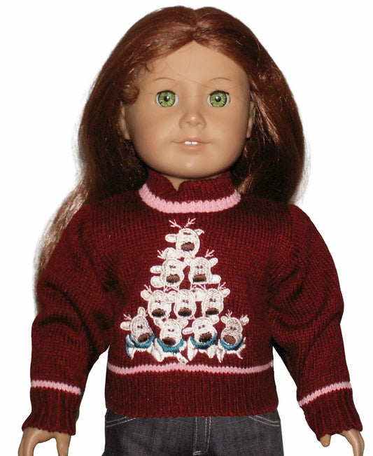 Burgundy Reindeer Sweater