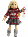 Burgundy Sweater & Skirt Set
