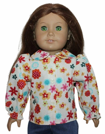 Burnt Orange Floral Blouse