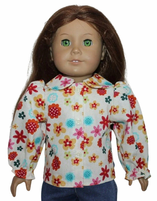 Burnt Orange Floral Blouse