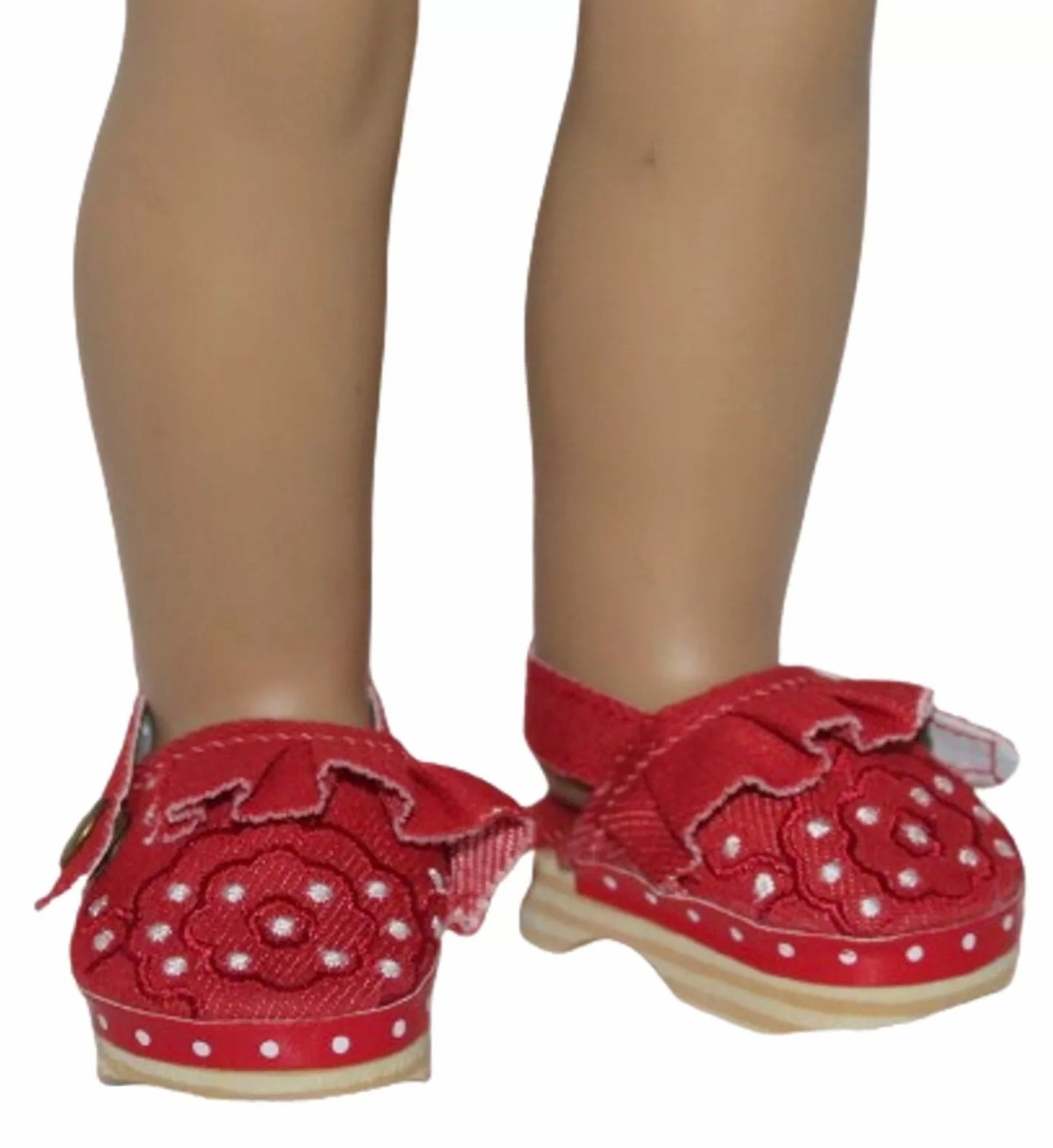Red Canvas Clogs