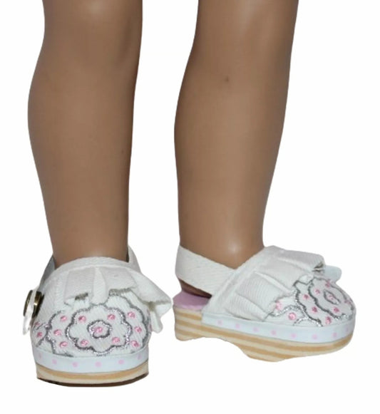 White Canvas Clogs
