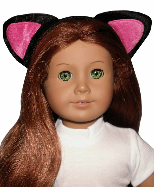 Pink & Black Kitty Ears