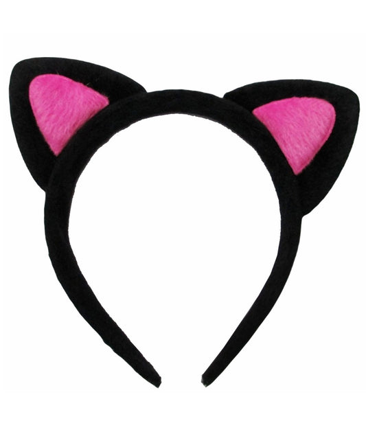 Pink & Black Kitty Ears
