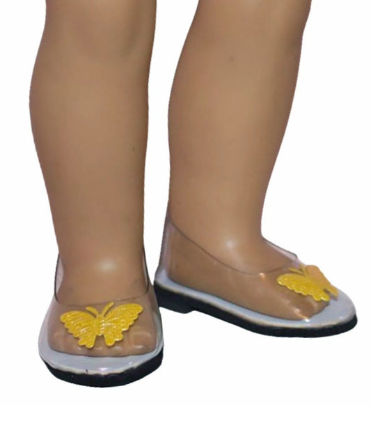 Cinderella Glass Gold Butterfly Slippers