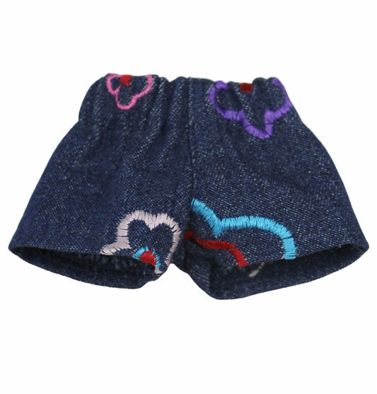 Embroidered Denim Shorts