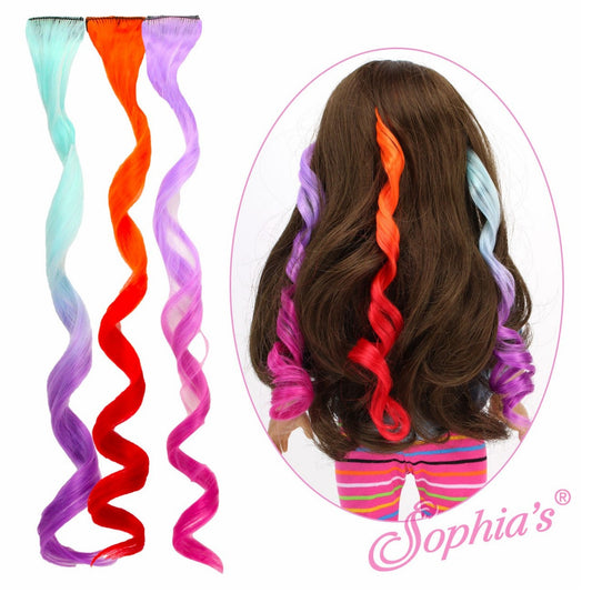 Curly Clip-in Hair Pieces - Set of 3