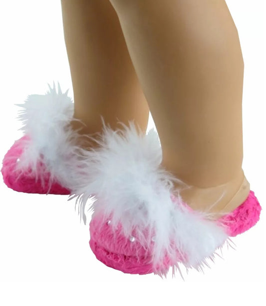 Hot Pink Rhinestone Slippers