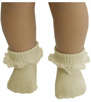Ecru Lace Anklets