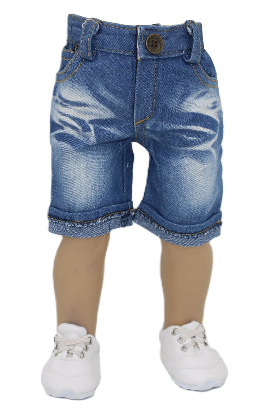Faded Front Capri Jeans
