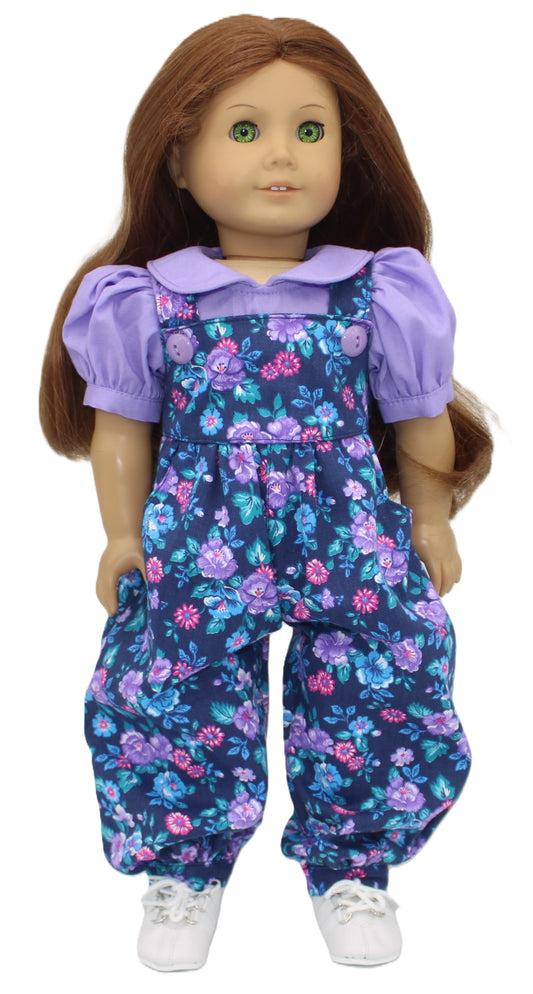 Floral Denim Romper