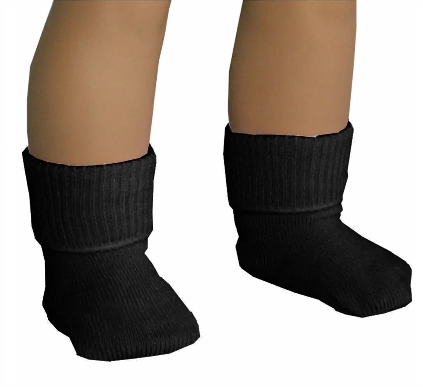 Fold-Over Socks - Black